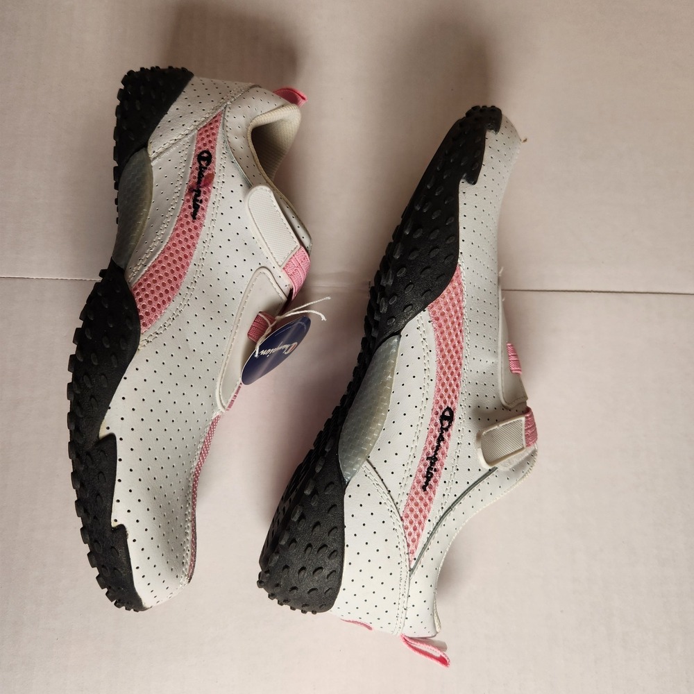 Champion Womens White Pink Perforated Mesh Slip On Sneakers 44930 Size 9.5 NEW - Picture 9 of 12